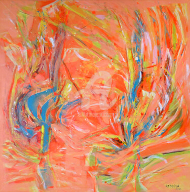 Malerei mit dem Titel "Peinture abstraite…" von Lucie Rydlova, Original-Kunstwerk, Acryl