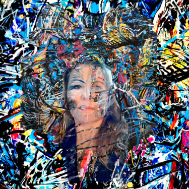 Digitale Kunst getiteld "Autoportrait / in c…" door Lucie Rydlova, Origineel Kunstwerk, Digitaal Schilderwerk