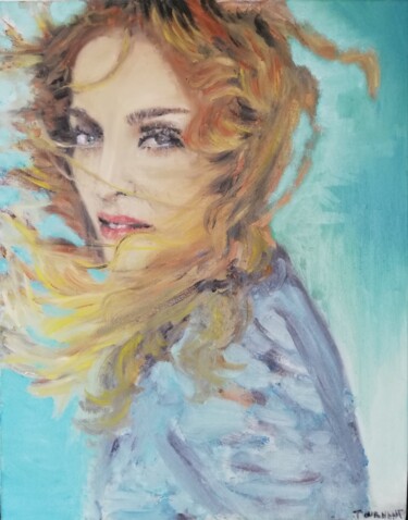 Peinture intitulée "Madonna" par Lucie Tournant, Œuvre d'art originale, Huile