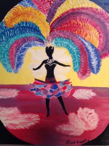 Pintura titulada "La danseuse de samba" por Lucie Vincent, Obra de arte original, Oleo