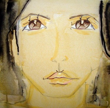 Painting titled "Iman Al-dabbagh" by Lucie Abdalian, Original Artwork