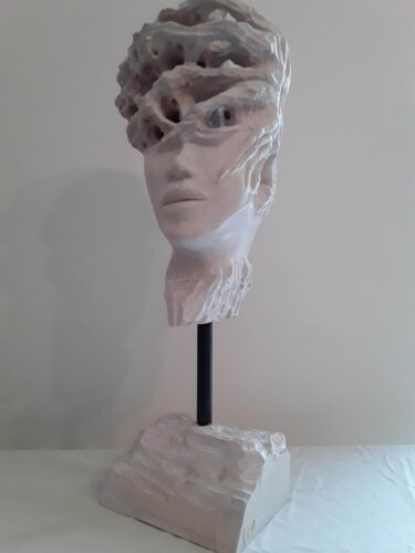 Sculpture titled "La femme arbre" by Lucien-Carol Proulx, Original Artwork, Wood