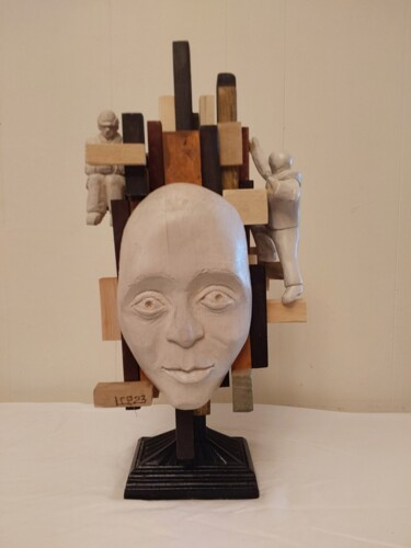 雕塑 标题为“Courage” 由Lucien-Carol Proulx, 原创艺术品, 木