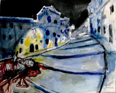Pintura titulada ""SORPRESA" Poème de…" por Lucien Chiaselotti, Obra de arte original, Acuarela