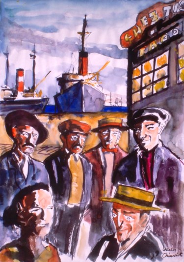 Painting titled "CHEZ TIO PACO." by Lucien Chiaselotti, Original Artwork, Watercolor
