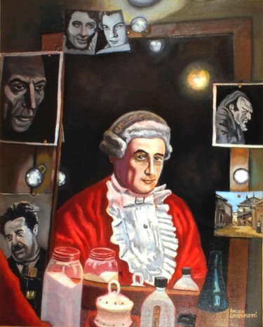 Painting titled "SON DERNIER SPECTAC…" by Lucien Chiaselotti, Original Artwork, Oil