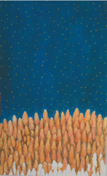 Schilderij getiteld "Reproduction corall…" door Lucien Fabre, Origineel Kunstwerk, Acryl Gemonteerd op Karton