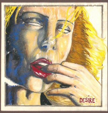 Malerei mit dem Titel "Désire" von Lucien Fabre, Original-Kunstwerk, Tinte Auf Karton montiert