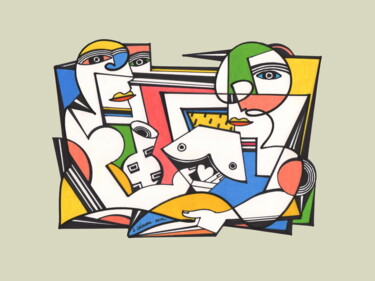 Zeichnungen mit dem Titel "Andrographie N° 503…" von Lucien Ségura, Original-Kunstwerk, Marker