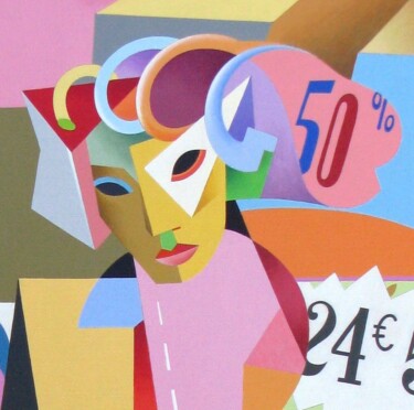 Schilderij getiteld "Toile de Stars N° 1…" door Lucien Ségura, Origineel Kunstwerk, Acryl