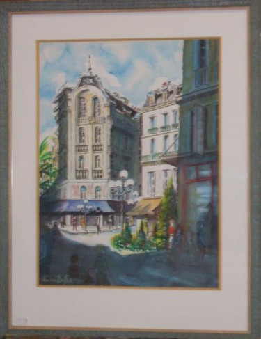 Painting titled "E12 - Les Sept Cant…" by Lucien Dufour, Original Artwork, Oil