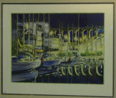 Peinture intitulée "L4 - Le Port de Mor…" par Lucien Dufour, Œuvre d'art originale, Huile