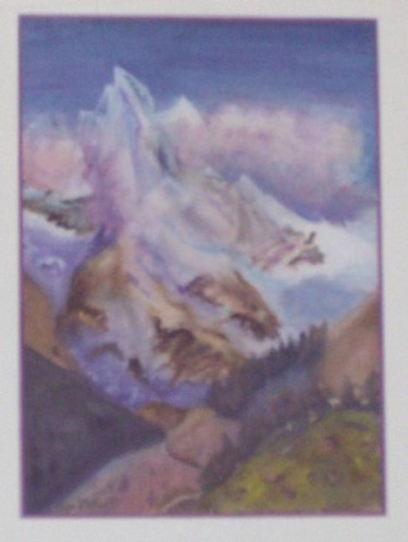 Peinture intitulée "I7 - Montagne Alpine" par Lucien Dufour, Œuvre d'art originale