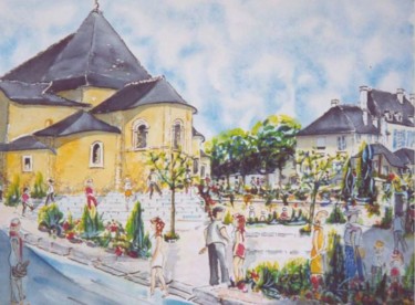 Peinture intitulée "D9 - Place St Paul…" par Lucien Dufour, Œuvre d'art originale