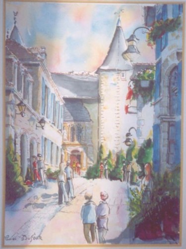 Painting titled "D12 - Rue du Châtea…" by Lucien Dufour, Original Artwork