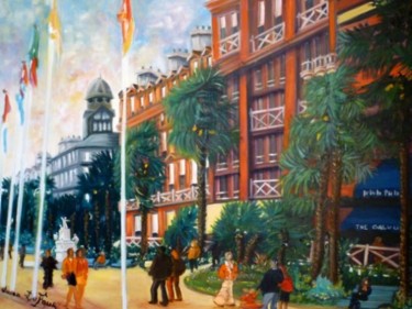 Peinture intitulée "E57. Boulevard des…" par Lucien Dufour, Œuvre d'art originale, Huile