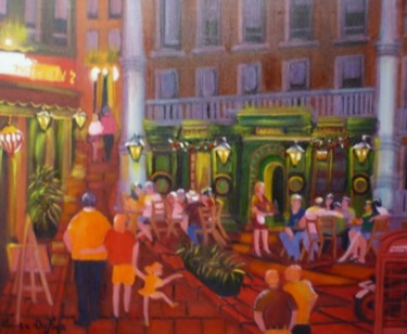 Painting titled "I14- Brasserie Lond…" by Lucien Dufour, Original Artwork, Oil