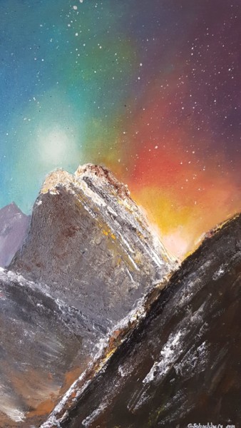 Peinture intitulée "Schery's mountain" par Lucienne Schoelchery, Œuvre d'art originale, Acrylique
