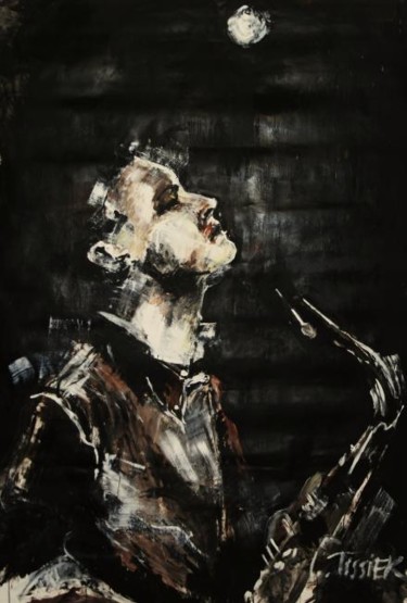 Peinture intitulée "Le saxophoniste" par Lucie Tissier, Œuvre d'art originale