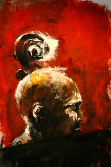 Peinture intitulée "le Jazzman" par Lucie Tissier, Œuvre d'art originale
