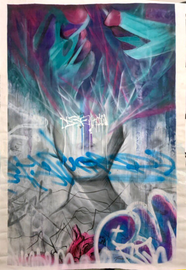 Ζωγραφική με τίτλο "dreams" από Lucifer, Αυθεντικά έργα τέχνης, Airbrush
