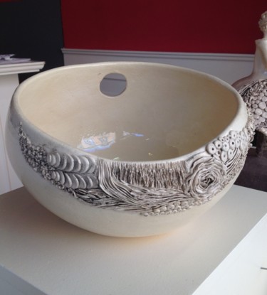 Sculpture intitulée "saladier  ceramique" par Lucyle, Œuvre d'art originale, Céramique