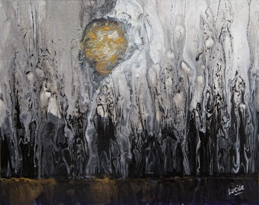 Pittura intitolato "Sunloon and the sou…" da Lucile Cherdo, Opera d'arte originale, Acrilico Montato su Cartone