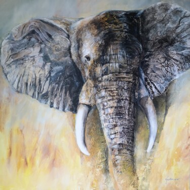 Peinture intitulée "ELEPHANT Good Morni…" par Lucile Malbrunot, Œuvre d'art originale, Acrylique