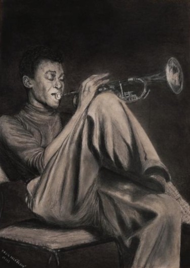 Painting titled "Jazzman" by Marta Valášková, Original Artwork