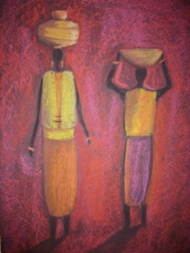 Peinture intitulée "Africa" par Lucine Madignier, Œuvre d'art originale