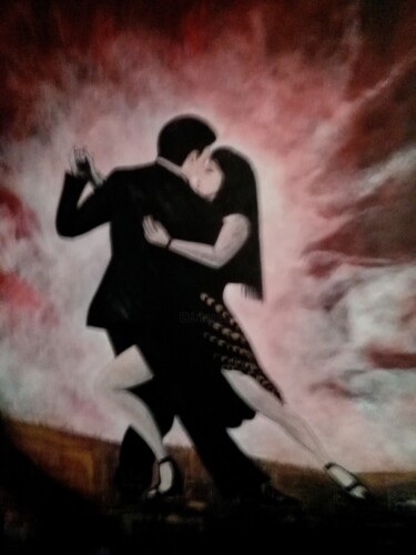 Painting titled "Tango" by Lucio Dellamonica (DMC), Original Artwork, Acrylic