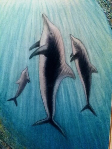 Pintura titulada "Delfini" por Lucio Dellamonica (DMC), Obra de arte original