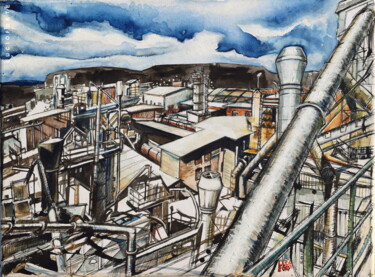 Estampas & grabados titulada "Chemical Industry" por Lucio Forte, Obra de arte original, Impresión digital