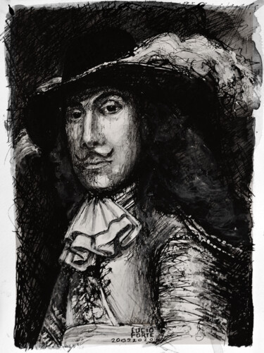 Картина под названием "Rembrandt, Frederic…" - Lucio Forte, Подлинное произведение искусства, Чернила