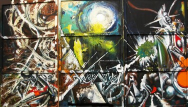 Schilderij getiteld "Trittico" door Lucio Forte, Origineel Kunstwerk, Olie