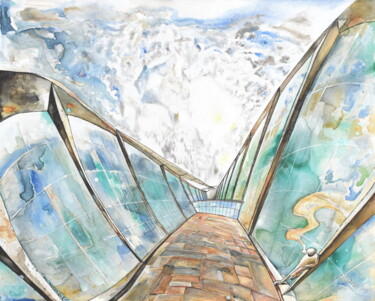 Peinture intitulée "Comp II b" par Lucio Forte, Œuvre d'art originale, Aquarelle