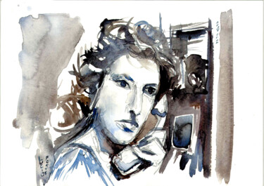 Painting titled "Giuliana" by Lucio Forte, Original Artwork, Watercolor