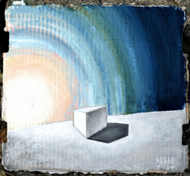 Картина под названием "Cube 24 b" - Lucio Forte, Подлинное произведение искусства, Масло