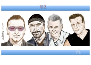 Disegno intitolato "U2" da L.C., Opera d'arte originale