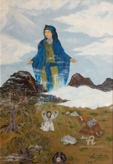 Pittura intitolato "Ascensione" da L.C., Opera d'arte originale, Olio