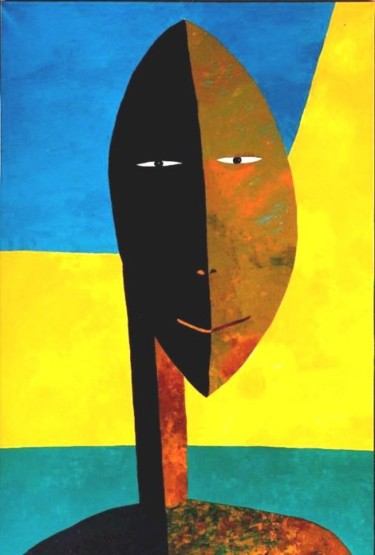 绘画 标题为“Masque Dogon” 由Frédéric Libert, 原创艺术品