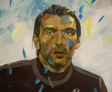 Painting titled "Gigi Buffon" by Lucio Tosi, Original Artwork, Acrylic