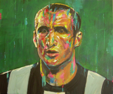 Painting titled "Giorgio Chiellini" by Lucio Tosi, Original Artwork, Acrylic