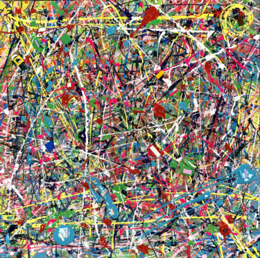 Malerei mit dem Titel "RETOUR AUX SOURCES" von Lucky, Original-Kunstwerk, Acryl