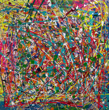 Картина под названием "RETOUR AUX SOURCES 2" - Lucky, Подлинное произведение искусства, Акрил