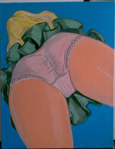 Peinture intitulée "culotte" par Lucky Paint, Œuvre d'art originale
