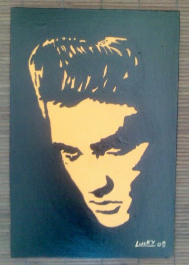 Peinture intitulée "elvis" par Lucky Paint, Œuvre d'art originale