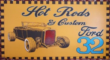 Peinture intitulée "HOT ROD CUSTOM" par Lucky Paint, Œuvre d'art originale