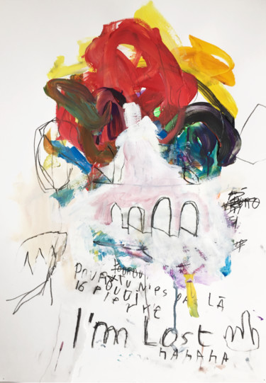 HAHAHA Peinture intitulée "HAHAHA" par Luc Pierre, Œuvre d'art originale, Acrylique