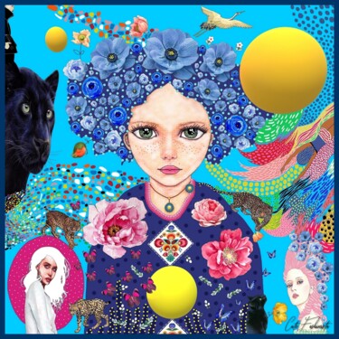 Digital Arts titled "La Belle Jeannette" by Lucrezia Solena, Original Artwork, Digital Collage
